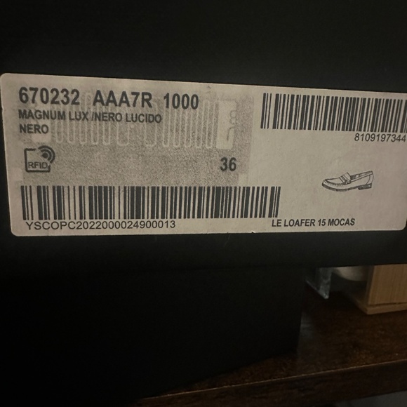 Saint Laurent Patent Leather Penny Loafers — Black — Size 36 - Picture 5 of 9